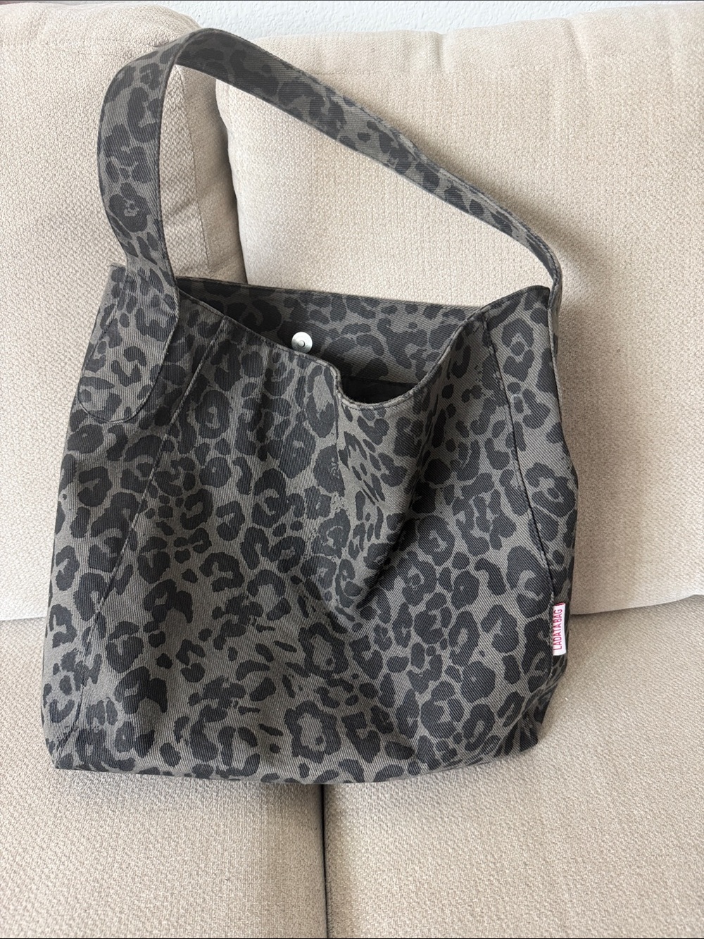 Shein Leopard Print Shoulder Bag - Gray/Black